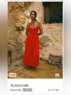 ISO HARA the label Pia Dress in Chili!